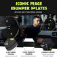 Olympic Bumper Plates, Rubber Formula With Steel Insert (10lb, 15lb, 25lb, 35lb, 45lb - SOLD INDIVIDUALLY), Olympic Weight Plates for Strength Training, Bench Press, Squats, Powerlifting