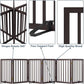 Dog Gates for The House Doorways Extra Wide 110 Inches Wood Freestanding Pet Gates for Dogs Indoor Fence with Support Stands