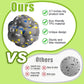 Upgrade Dog Balls Interactive Toys for Aggressive Chewers, Indestructible Tennis Durable Bouncy for Fetch Game, Lightweight Floating, Grey