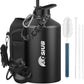 Insulated Water Bottle 128 oz, Triple Wall Vacuum Stainless Steel(Cold for 48 Hrs),Leak Proof & BPA-Free,One Gallon Water Bottle with Reflective Paracord & Flip Straw for Sports & Travel, Black