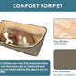 Petsfit Dog Booster Seat for 2 Small Dogs or Medium Dog up to 55 lbs, Large Dog Car Seat with 2 Big Pockets for Cars, Trucks and SUVs (Large, Brown)