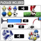6 Pack Classic Soccer Balls Size 5 With Pump and Net Bag - Training and Practice for Kids and Adults, Indoor and Outdoor Competition