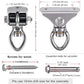 Stainless Steel Punching Bag Hanger with Bearing Heavy Bag Ceiling Mount Hardware 1000 LB Capacity 360° Swivel Hook for Boxing Bag Hanging Hardware Heavy Bag Hanger Mount Hooks with Carabiner