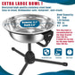 2 Pack Elevated Dog Bowls with Adjustable Metal Stand,Extra Large Size for Dogs Heavier Than 100 lbs,1.24 Gal 4.7 Liter, Stainless Steel Dog Food Bowl Height Adjustable Non-Slip Raised Dog Bowl Set
