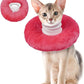 BRKURLEG Cat Cone Collar Soft, Cute Cat Recovery Cones, Soft Protective Pet Neck Cone, Adjustable Kitten Cones to Stop Licking, Pet Anti-Lick Wound Healing Elizabethan Collar, Pink, S