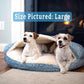 Snoozer Luxury Cozy Cave Dog Bed - Indoor Dog Bed with Cover Cave, Covered Calming Burrow for Small & Medium Sized Pets with Blanket Attached, Enclosed, Washable - Large, Palmer Indigo