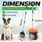 UPSKY Dog Pooper Scooper Swivel Bin & Rake Kit with 100 Waste Bags,33.4" Stainless Steel Long Handle Heavy Duty Pet Poop Shovel for Large Medium Small Dogs, Odor-Proof Lid for Yard/Lawn/Outdoor Use