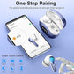 Wireless Earbuds, Bluetooth Headphones 5.3 HiFi Stereo Ear buds with ENC Noise Cancelling Mic, 40H Bluetooth Earbuds with Dual LED Display Charging Case, IP7 Waterproof Earphones for Android iOS, Blue