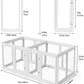 Clear Acrylic Dog Playpen with Door, for Puppy Cat Rabbit Transparent Pet Pen, Dog Playpen Indoor, Dog Fence, Easy Assemble & Cleaning Dog Pen for Small & Medium Dogs (29.5“ Height, 14PCS)