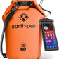 Earth Pak Waterproof Dry Bag - Roll Top Waterproof Backpack Sack Keeps Gear Dry for Kayak with Waterproof Phone Case
