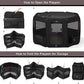 DONORO Dog Playpen Portable Pet Play Pens for Small Dog/Cat/Rabbit/Chicks, Cat Playpen Indoor/Outdoor with Carring Case, Removable Zipper Top and Bottom (Black, Medium (36"x36"x20"), 8)