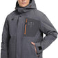 Men's Winter Jacket Waterproof Ski Snow Coat Windproof Snowboard Hooded Raincoats with Warm Graphene lining