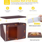 Aivituvin Insulated Dog House for Winter Outdoor Dog Kennel with All-Around Iron Frame- 100% Insulated Guarantee