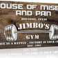 Tailored Canvases Personalized Gym Sign Wall Art Decor - Motivational Canvas for Home Gym, Workout Room, Garage, Fitness Center - Workout Inspirational Posters - House of Misery and Pain, Wooden 48x24in