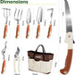 MelonArt Garden Tool Set,10 Pcs Heavy Duty Gardening Hand Tool Kit for Women Aluminum with Non Slip Ergonomic Handle, Storage Tote Bag and Gardening Gloves, Ideal Gifts for Women and Men