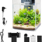 VEVOR Fish Tank Aquarium, 2 Gallon Arch Ultra-Clear GPPS Starter Smart Tank Adjustable 3 Color Lighting, Self Cleaning System Fishbowl for Freshwater & Saltwater Fish Home, Office, or Pet Use