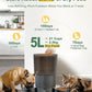 Gimars 5L Automatic Cat Feeder for 2 Cats, Programmable 1-6 Meals Cat Food Dispenser with Stainless Steel Bowl, Easy Setup, Dual Power Supply,10s Meal Call Timed Pet Feeder for Cats and Small Dogs