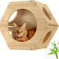 Cat Wall Furniture - Climbing Shelves, Ladders, Hammock & More - Bamboo Material - Light Brown - Cat House, Shelves, Perches, Hammock, Bed, Bridges, Walkways