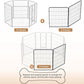 BestPet | Dog Playpen Extender | 40 Inch, 2 Panels | Heavy Duty Metal Pet Exercise Pen | Indoor Outdoor Fence Panels | Rust-Resistant, Removable, Tool-Free Setup | Anti-Skid, Expandable Design
