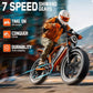 TST Electric Bike for Adults 1500W Peak 20" Fat Tire All-Terrain E-Bike 60/110 Miles 28MPH Electric Dirt Bike for Road Sand Mountain Snow - 48V 15/25AH Battery Powered Electric Motorcycle