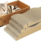 Cat Scratcher Cardboard Pad Scratch Box,4pcs Scratching Board for Indoor Cats,Reversible Durable with Catnip