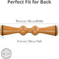 Body Back Wood Back Roller, Spine Stretcher & Aligner, Ma Roller, Back Cracker for Back Pain Relief and Muscle Recovery, Manual Back Massager, Wood Therapy Massage Tool (15 inch)