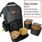 Tito's Closet Dog Travel Bag Includes Dog Travel Accessories 2-Pack Dog Travel Bowl, 2 Dog Food Containers, Dog Treat Bag (Black), DB2024