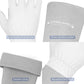 HANDLANDY Long Gardening Gloves for Men & Women, Thorn Proof Rose Pruning Gloves Leather Gauntlets Garden Glove Yard Work Glove (Medium, Grey)