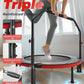 BCAN 40"/48" Foldable Mini Trampoline, Rebounder Trampoline for Adults, U/T Shape Adjustable Foam Handle, Exercise Rebounder for Adults Indoor/Garden Workout, Max Load 330lbs/440lbs