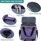 BAGLHER Dog Travel Bag, Pet Travel Bag (ALL Pet Travel Supplies), With 2 Pet Food Containers and 2 Collapsible Silicone Bowls; Essential Kits for Pet Travel Purple