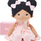Soft Baby Doll Toys (16''), My First Baby Rag Doll for 1 Year-Old Girl Birthday Gift, Christmas Plush Toys Gift for Toddler Kids Infants-Sweetheart(Double Buns Tanned)