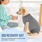 Lukovee Recovery Suit for Dogs, Onesie Surgery Recovery Suit for Female Male Dogs, Abdominal Wounds Cone E-Collar Alternative Prevent Licking Spay Recovery Suit (GY,XL)