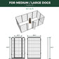 FXW Homeplus Unleashed Indoor Dog Playpen - Stress-Free and Safe Play, Heavy Duty 45 Inch 12 Wire Panels Dog Pen for Large Dogs, Black│Patented