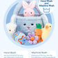 7 Piece Plush Stuffed Animals Playset Toys with Rabbit, Chick, Lamb, Carrot, Egg, Flower, Furry Bag, Soft Basket Set Toys for Girls Kids Ages 3+, Birthday Christmas Valentines Easter Party Favors