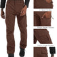 Men's Snow Ski Hiking Pants Winter Fleece Lined Softshell Outdoor Waterproof Insulated Cargo Work Pants