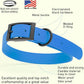Dogline Biothane Waterproof Dog Collar Strong Coated Nylon Webbing with Black Hardware Odor- Proof for Easy Care Easy to Clean High Performance Fits Small Medium or Large Dogs, Cerulean Blue