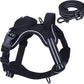 No Pull Dog Harness for Medium Dogs, Adjustable No Choke Pet Vest with Dog Leash Fit Smart Reflective Pet Walking Harness for Training Easy Control Soft Handle Black S