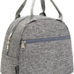 FlowFly Insulated Lunch Cooler Bag - Tote Bag Organizer for Women/Men, Heather Grey