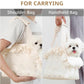 Dog Carrier for Small Dogs Rabbit cat with Lace Design, Cotton Bag, Dog Carrier Soft Sided, Collapsible Travel Puppy Carrier (Beige, 9.4" L x 5.9" W x 9.4" H)