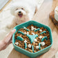 LE TAUCI PET Dog Slow Feeder Bowl Ceramic,3 Cups Puzzle Food Bowl for Small Medium Large Breed, Dog Bowls to Slow Down Eating, Maze