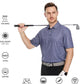 Men's Golf Polo Shirts Short Sleeve Striped Performance Moisture Wicking Dry Fit Golf Shirts for Men