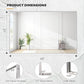 27x40 Inch Nickel Bathroom Mirror for Wall, Aluminum Frame Rectangle Rectangular Vanity Mirror, Modern Large for Bedroom, Living Room, Horizontal or Vertical