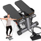 Sportsroyals Stair Stepper for Exercise, Mini Steppers with Resistance Band, Hydraulic Fitness Stepper Exercise Home Workout Equipment for Full Body Workout, 330lbs Weight Capacity