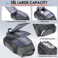 RAINSMORE Bike Bags for Bicycle Rear Rack 15L Waterproof Bike Ebike Trunk Pannier Saddle Bag with Rain Cover Bike Accessories Backpack Shoulder Bag for Commuter Travel Outdoor, Grey