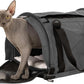 SturdiBag Pro 2.0 Pet Travel Carrier with Flexible Height for Cats and Dogs | Soft Sided Pet Carrier Bag with Safety Clips and Seatbelt Straps for Airplane or Car Travel | Medium, Smoke