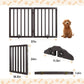 Freestanding Foldable Dog Gate 2 Panel,Fully Assembled Dog Gates for Doorways, Wooden Pet Gates for The House, 24-inch Tall Pet Gate Indoor
