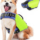 Pawaboo Dog Life Jacket, Reflective Safety Vest with Adjustable Pet Life Preserver, Ripstop Dog Lifesaver for Swimming, Boating - Bright Yellow, M