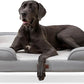 Soft Touch Orthopedic XL Dog Bed for Large Dogs with Faux Fur Top, Waterproof Pet Couch Bed with Removable Washable Cover and Supportive Foam Filling (Grey, Extra Large)