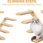 Cat Wall Furniture Set, 2PCS Cat Shelves & 2PCS 4 Steps Wall Shelves Stairs Tower Climbing Scratching Perches for Climbing Sleeping, Playing