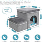 Foldable Pet Stairs for Beds & Sofas - Non-Slip Dog Steps with Storage for Small to Medium Dogs & Cats, Supports up to 120 lbs - Durable 2 & 3-Step Doggie Ladder for Easy Access